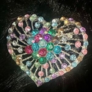 Heart shaped pastel colored pin